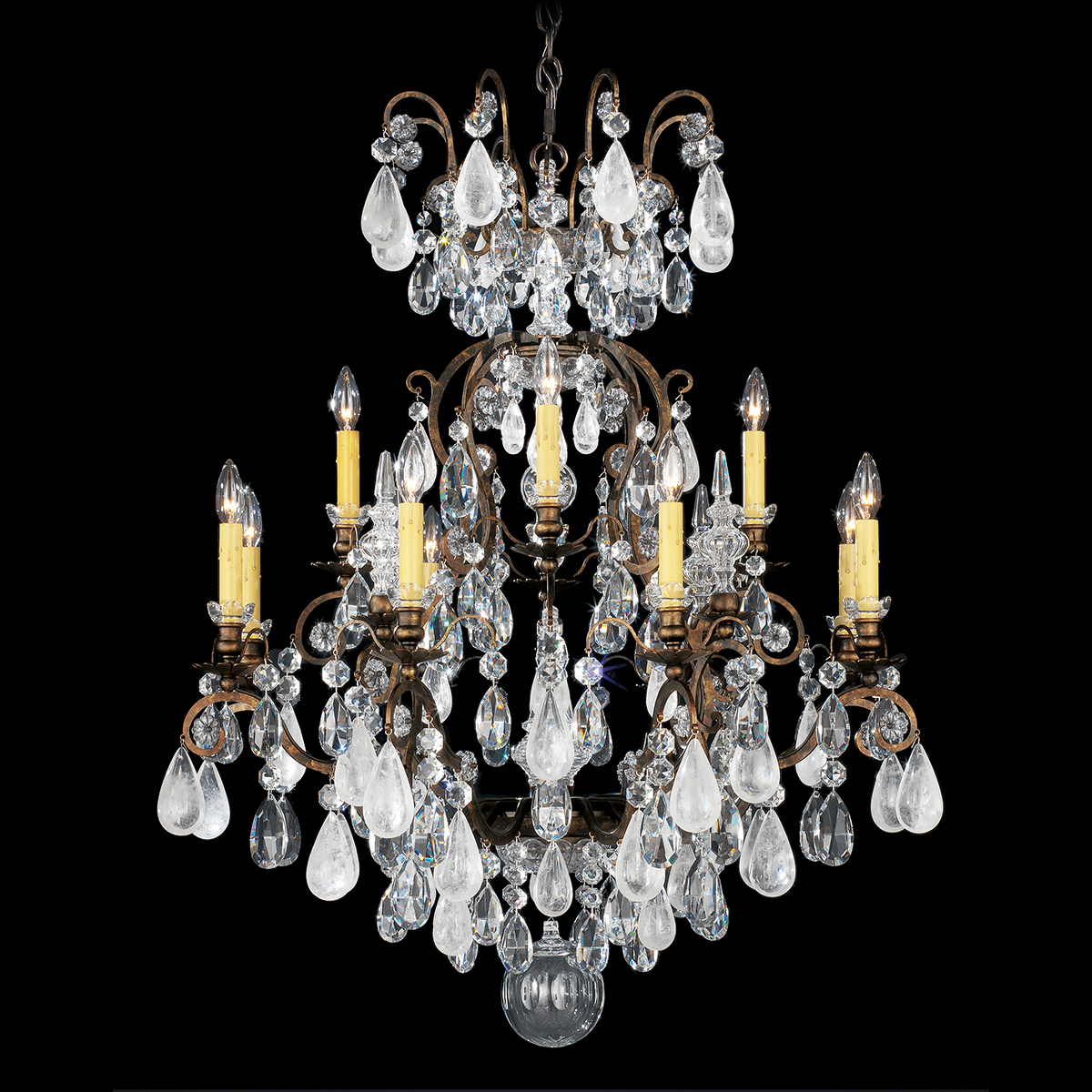 Schonbek Signature Crystal Renaissance Rock Crystal Chandelier 3572E-76CL_IMRO_1