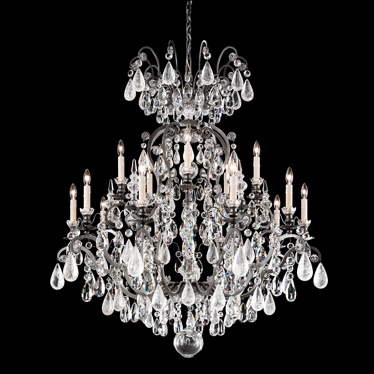 Schonbek Signature Crystal Renaissance Rock Crystal Chandelier 3573E-47CL_IMRO_1