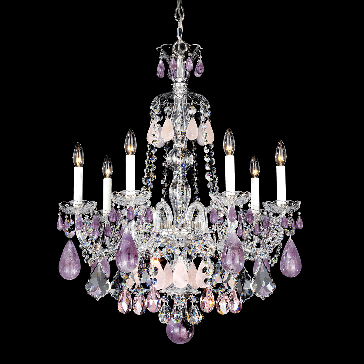 Schonbek Signature Crystal Hamilton Rock Crystal Chandelier 5536EAM_IMRO_1