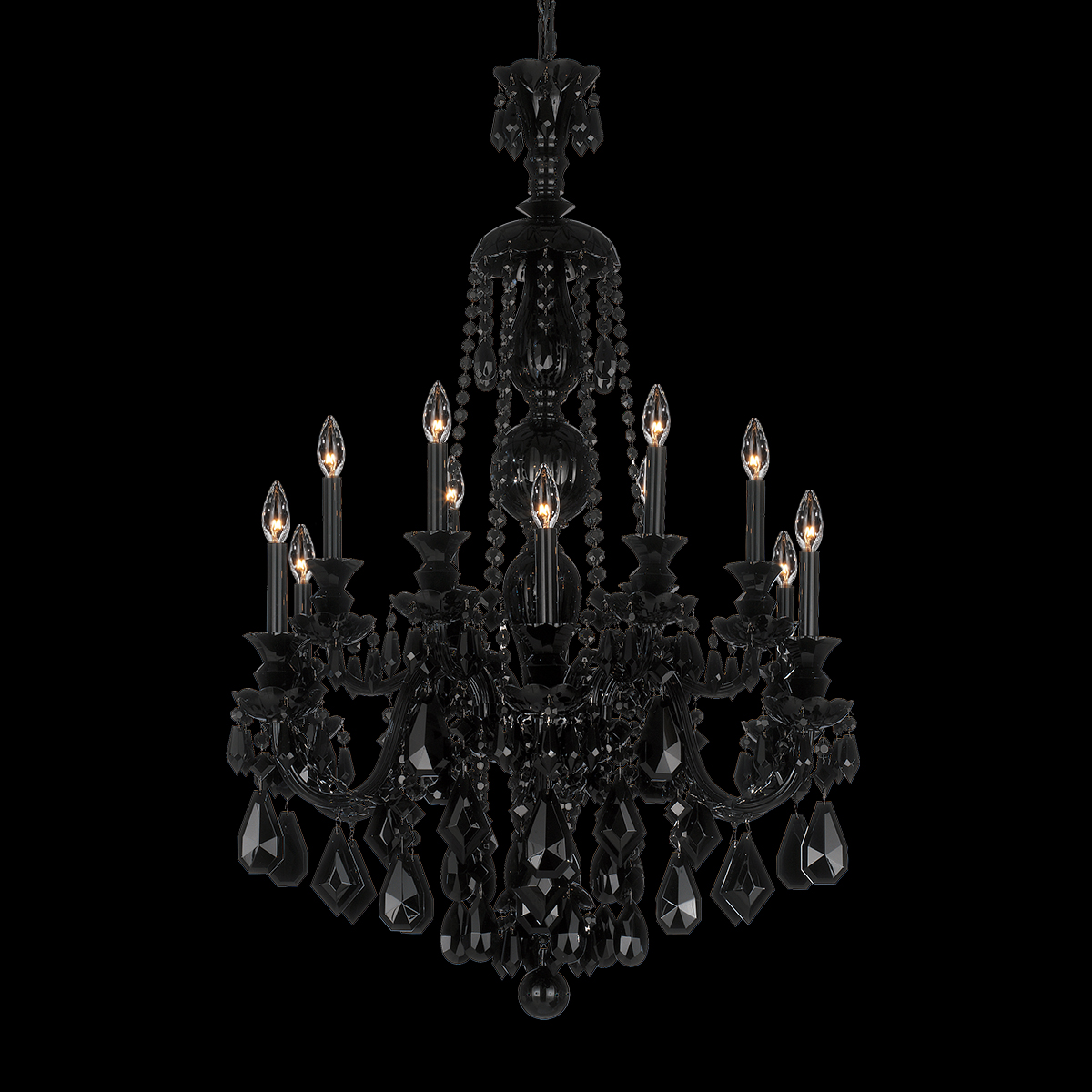 Schonbek Signature Crystal Hamilton Black Chandelier 5708EBK_IMRO_1