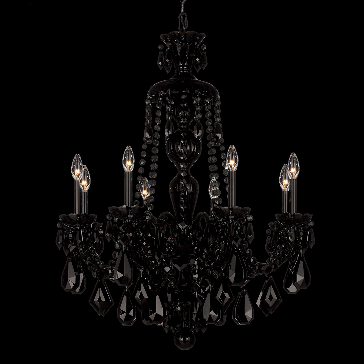 Schonbek Signature Crystal Hamilton Black Chandelier 5737EBK_IMRO_1