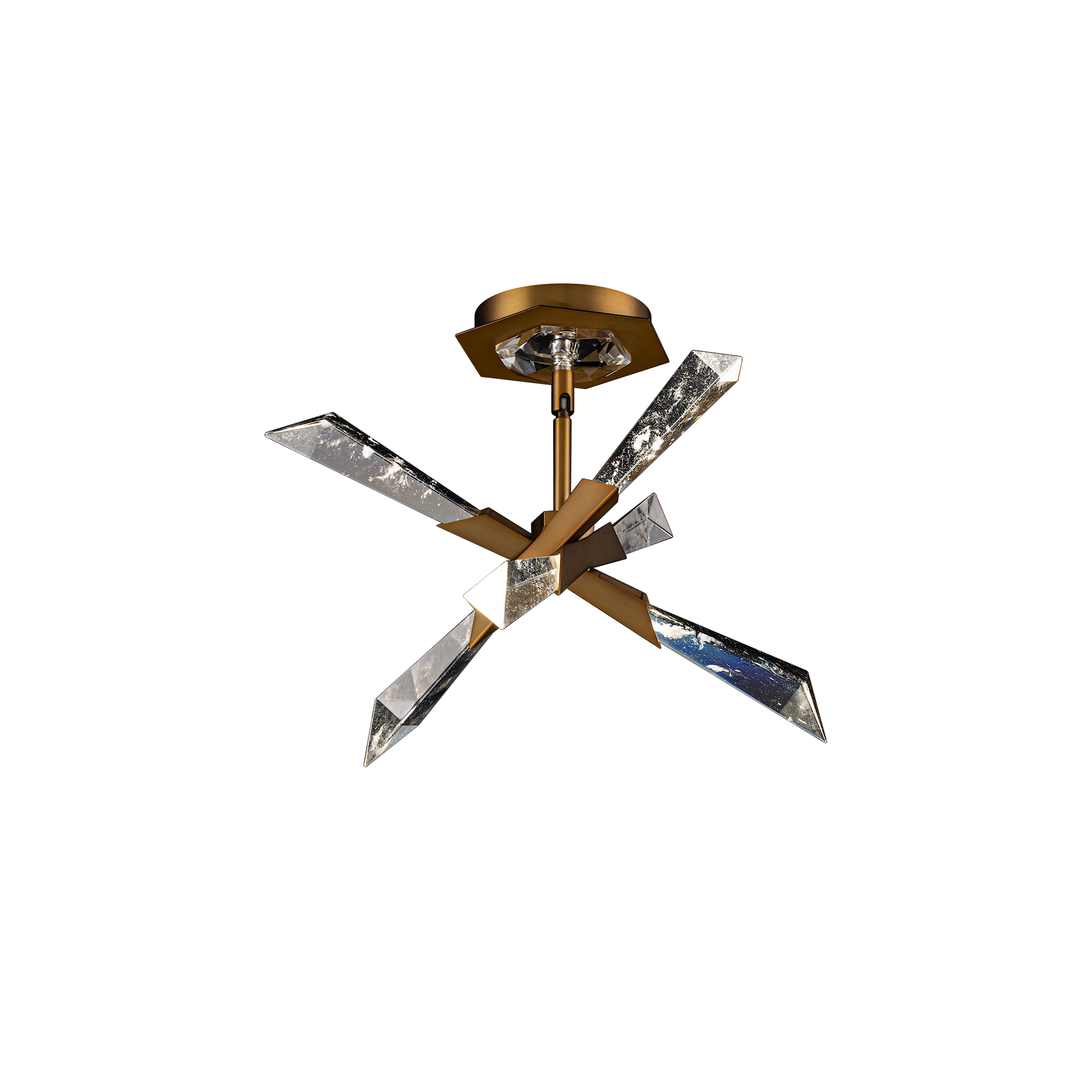 Schonbek Beyond Crystal Solitude Flush Mount BFM31417C-AB_IMRO_T